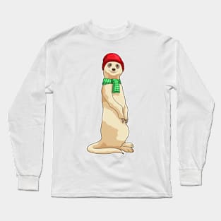 Meerkat with Hat and Scarf Long Sleeve T-Shirt